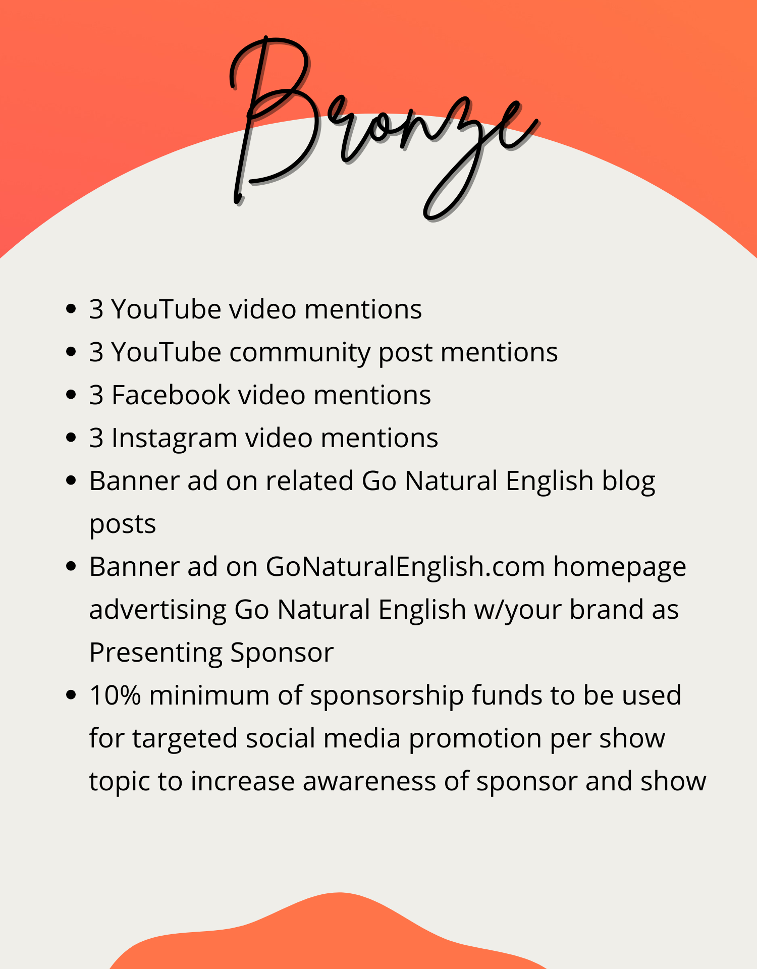 Go Natural English YouTube Sponsorships